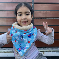 Bandana Isidora Stick celeste corazon beige