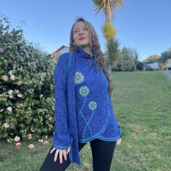 Tapado Kisu bufanda azul 0