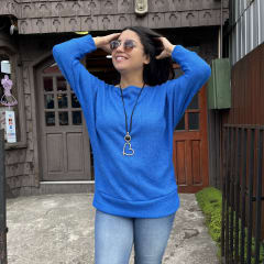 Poleron Marlene lana azul rey