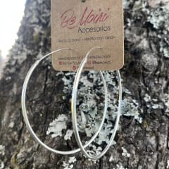 Argollas Plata 925 XL 70 mm lisas