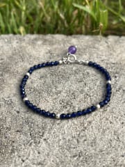 Pulsera plata 925 cristales azul