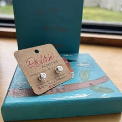 Aros plata 925 pegados estrella circon blanco