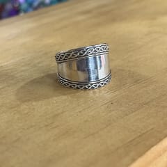 Anillo plata 925 thai liso tallado #16 0
