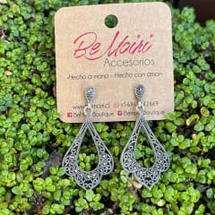 Aros plata 925 colgantes pasador marquesitas mandala