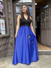 Vestido Kisu fiesta Indira azul negro 0