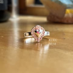 Anillo plata 925 corazon detente