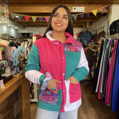 Chaqueton Astrea franela patchwork