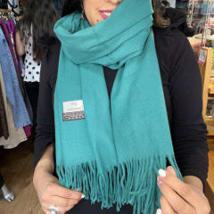 Bufanda cashmere verde esmeralda