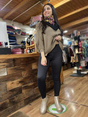 Calza forrada alto invierno negro 0