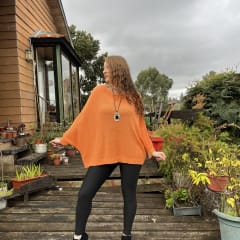 Tejido hilo mur panal naranjo 1