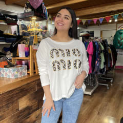 Polera MIO print blanco