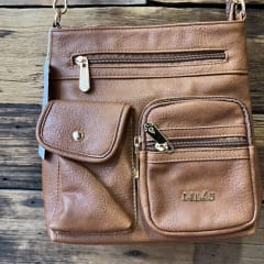 Cartera Lilas bandolera camel 1