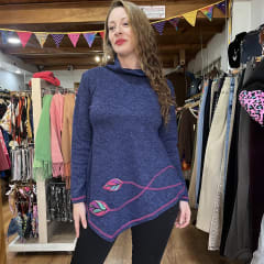 Poleron Kisu Bianca azul