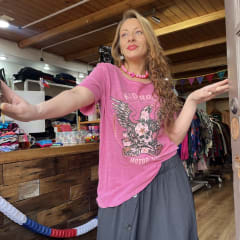 Polera Kid Rock fucsia manga corta 0