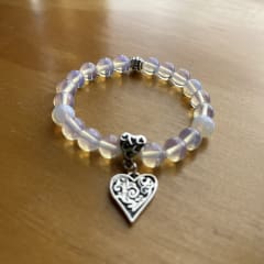 Pulsera opalina corazon barroco