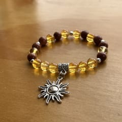 Pulsera piedras solar y curazo citrino sol