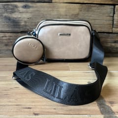 Cartera Lilás bandolera beige + monedero 0