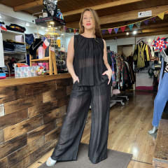 Conjunto pantalon + blusa negro