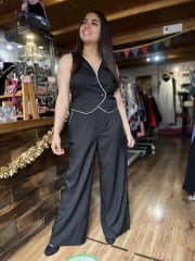 Conjutno pantalon + gillet negro 0