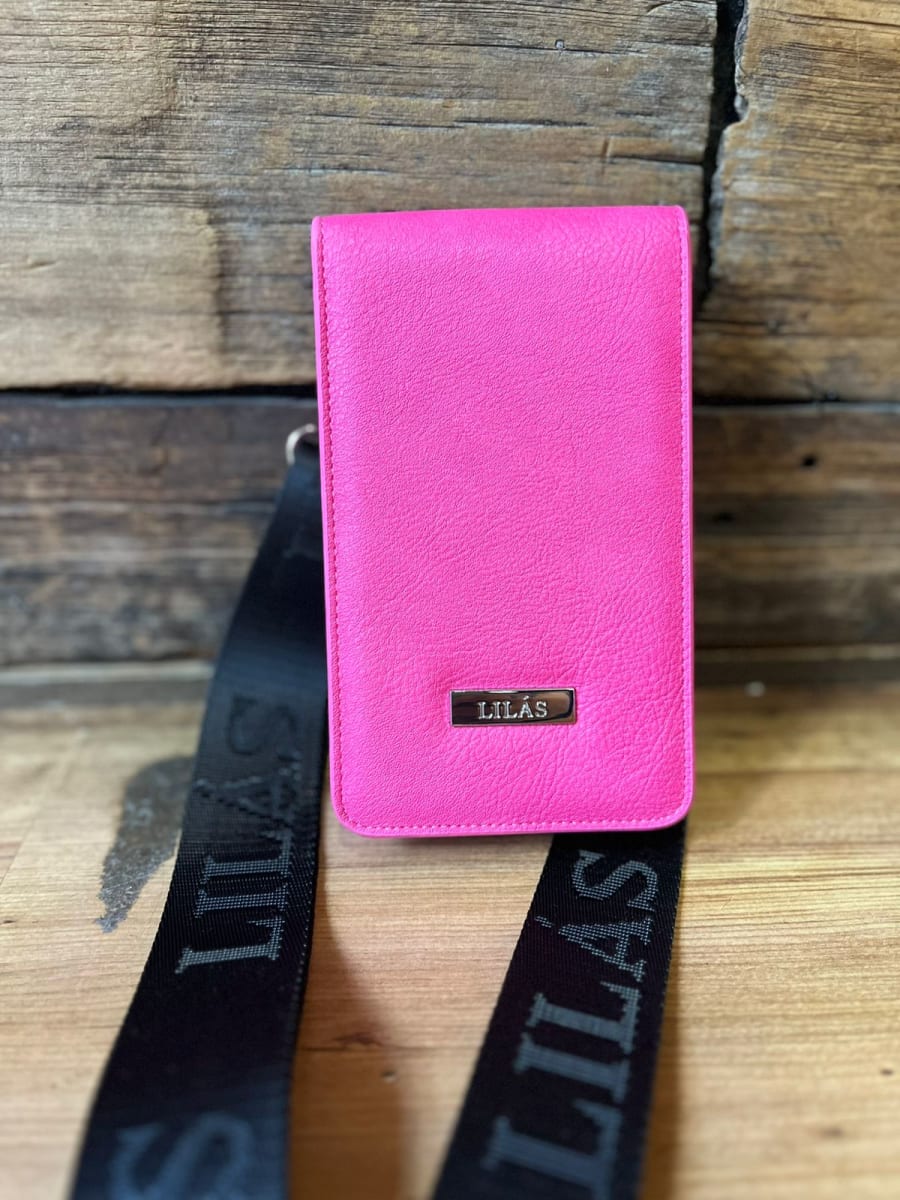 Porta celular tarjetero Lilas fucsia1