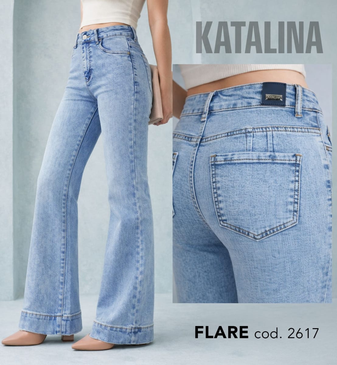 Jeans KJ 2617 flare celeste1