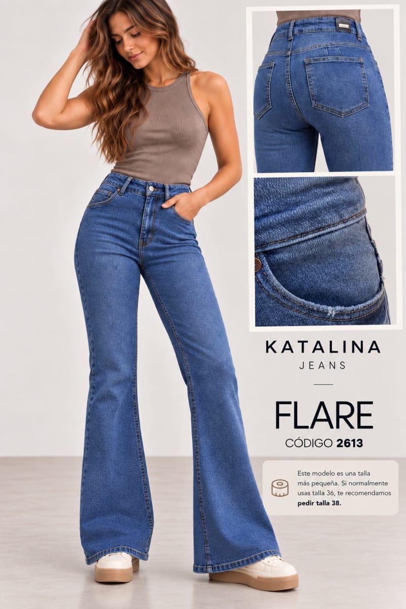 Jeans KJ 2613 flare azul1