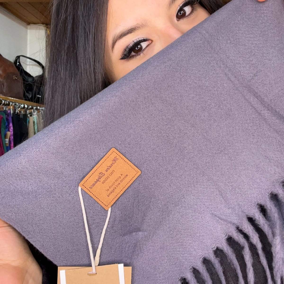 Bufanda cashmere Italy gris2