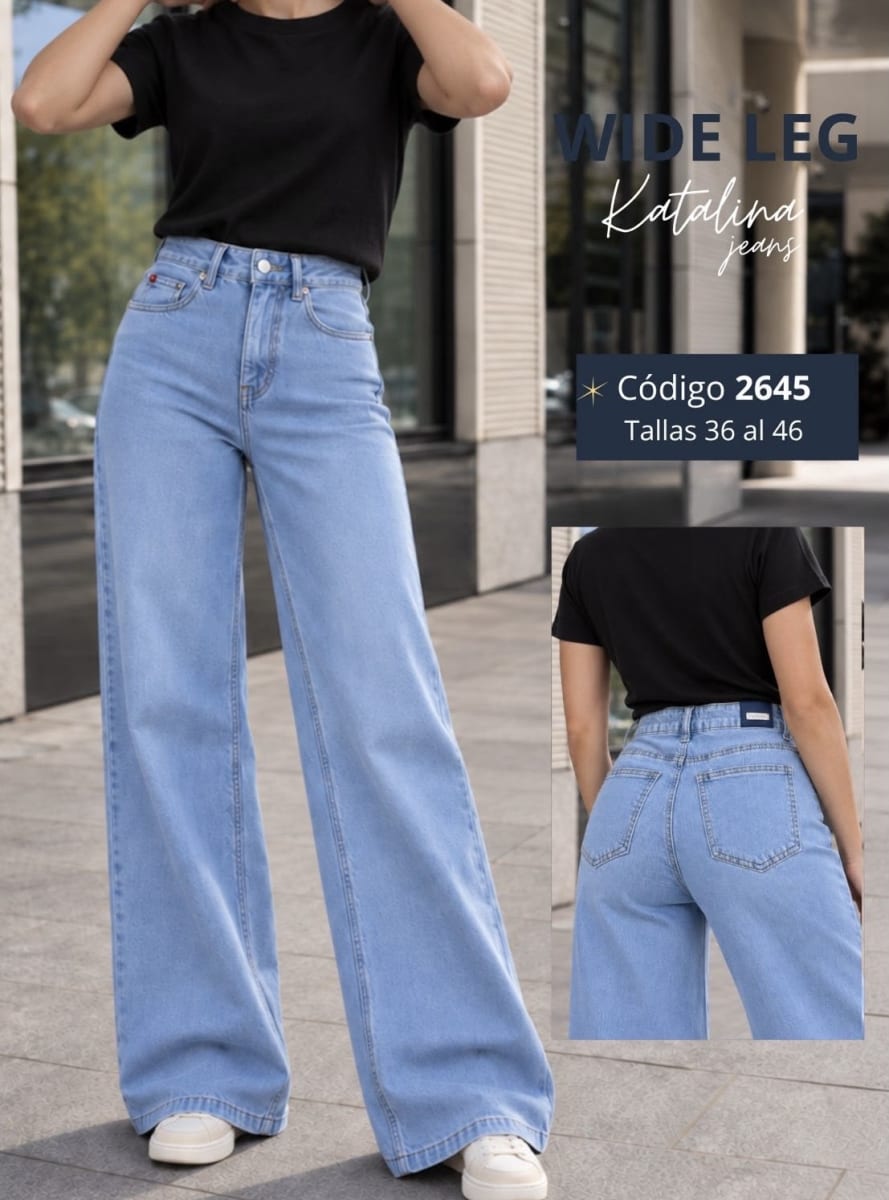 Jeans KJ 2645 Wide leg celeste1