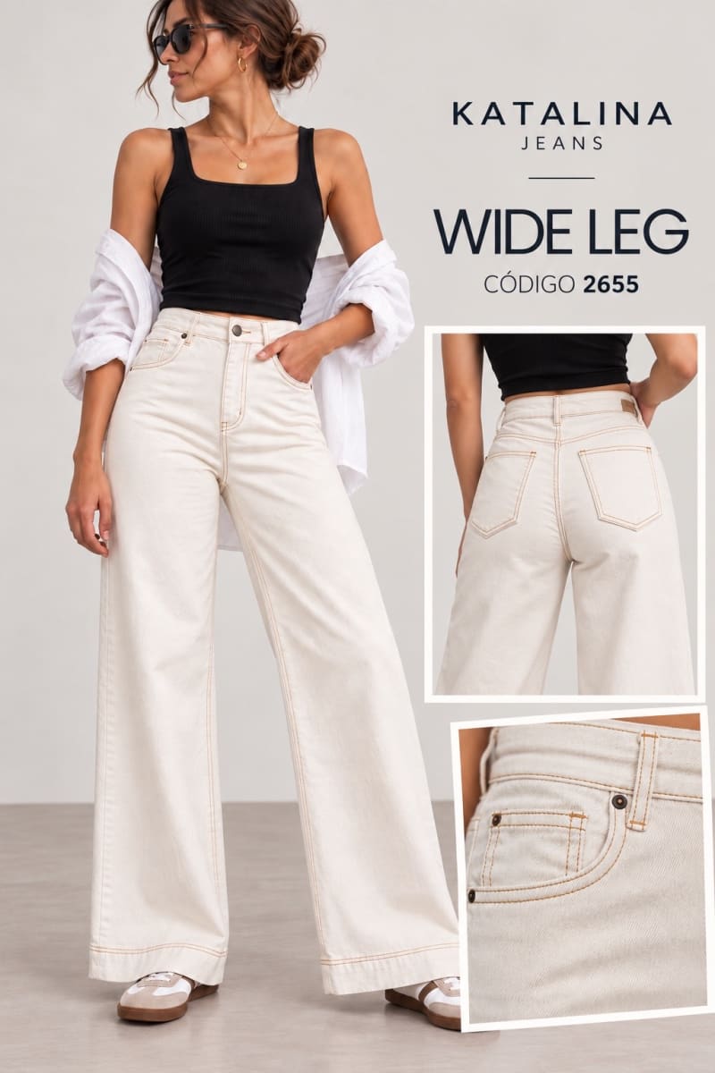 Jeans KJ 2655 Wide Leg blanco1