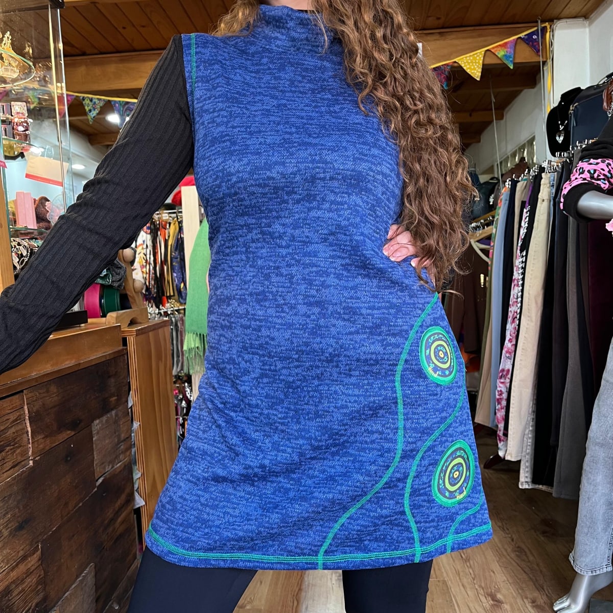 Vestido Kisu Pichoy azul sin mangas2