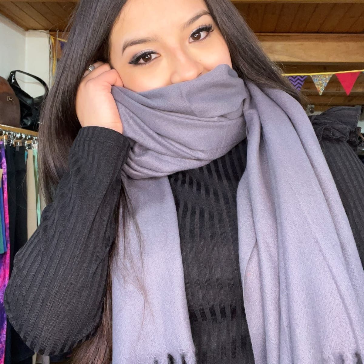 Bufanda cashmere Italy gris4