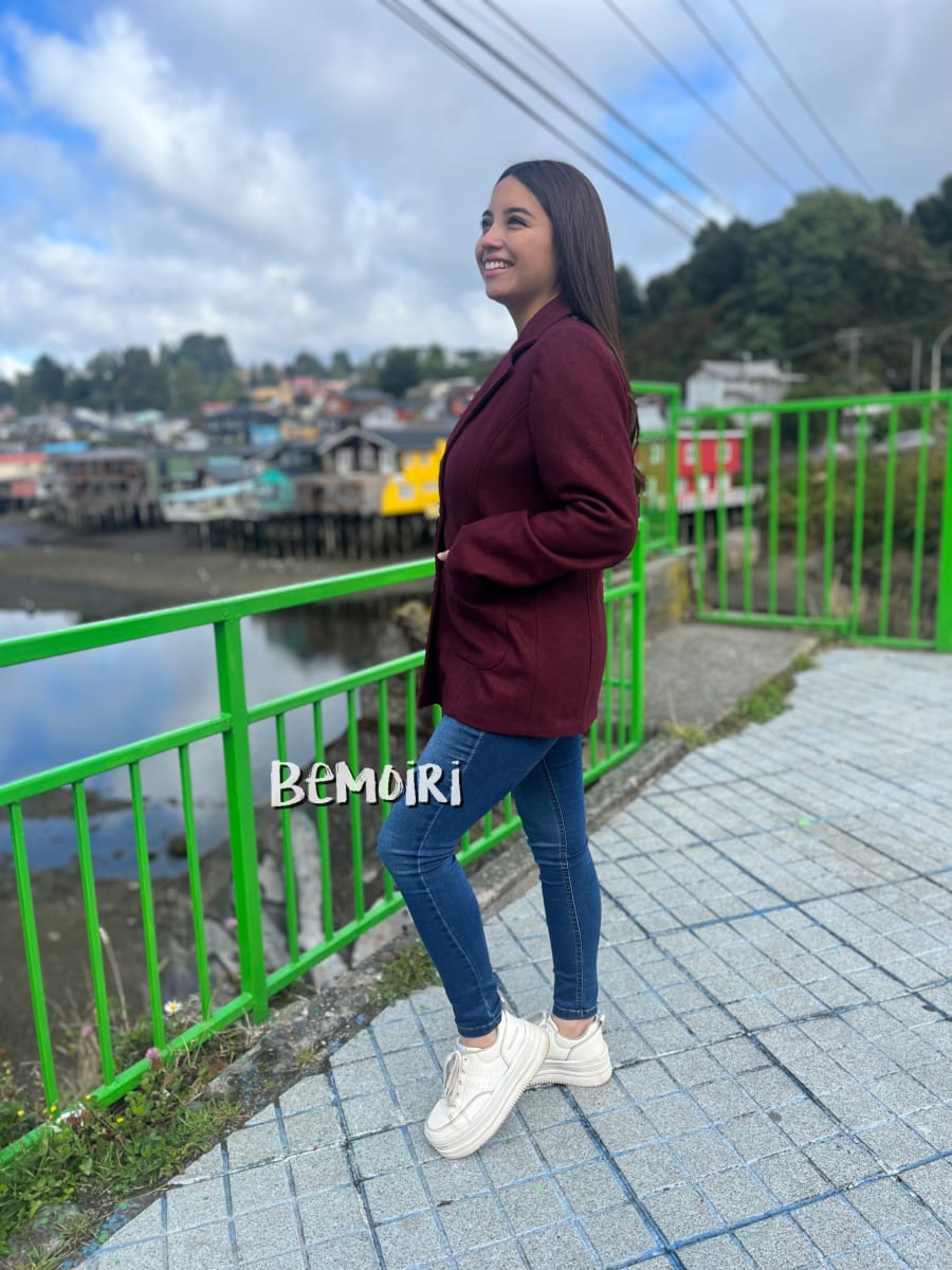 Chaquetón blazer Santa  Burdeo1