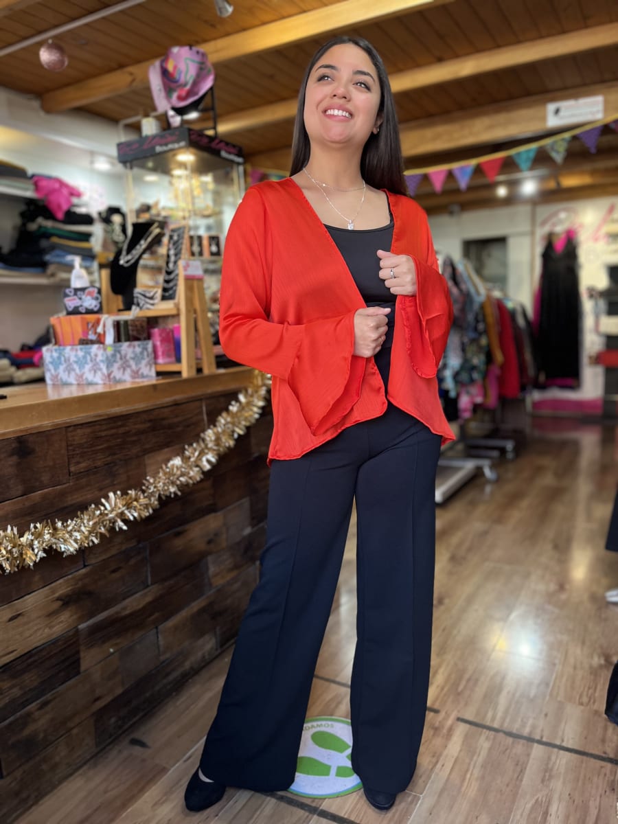 kimono Party bambula rojo4