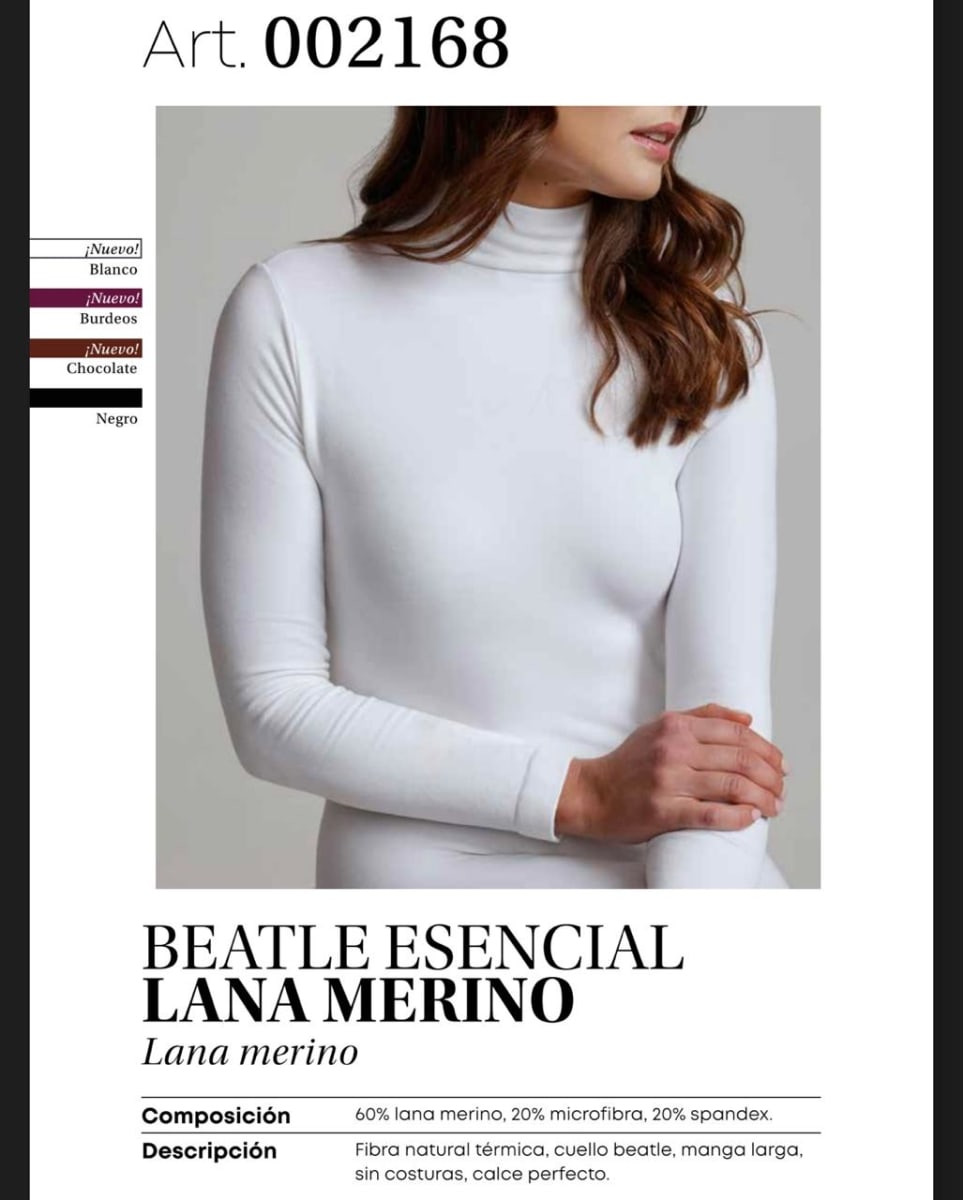 Beatle Monarch 2168 esencial negro lana Merino2