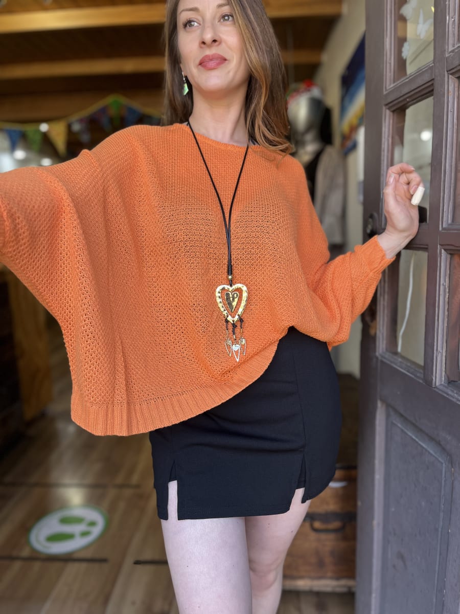 Tejido hilo mur panal naranjo1