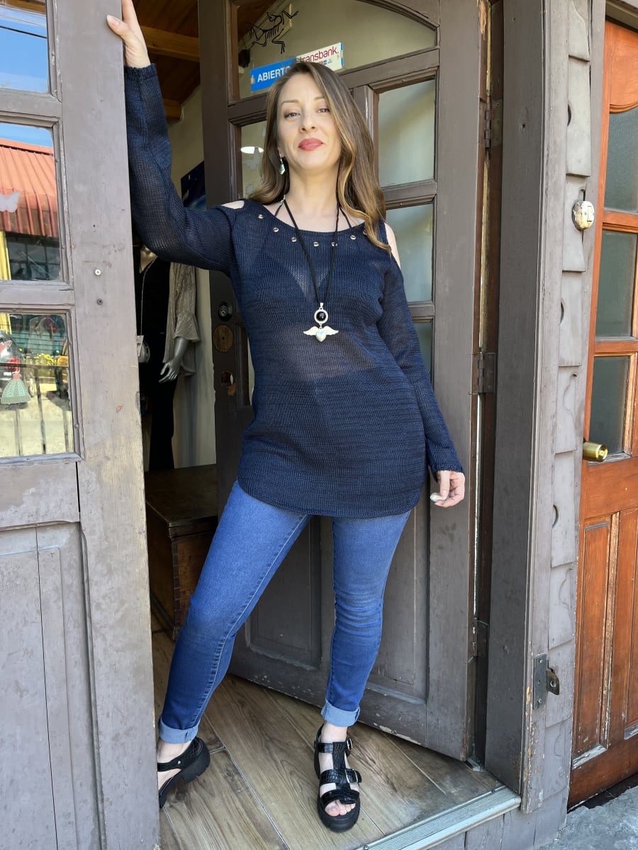 Sueter hilo seda hombros descubiertos2