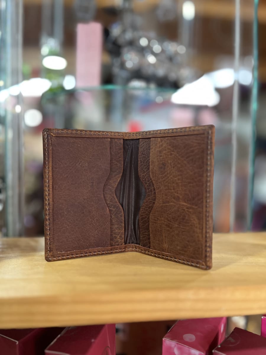 Tarjetero cuero camel intenso envejecido2