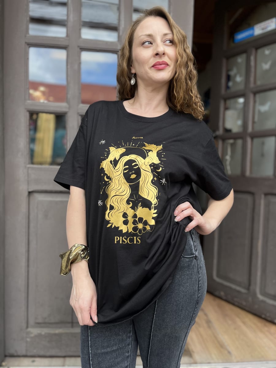 Polera Astrea zodiaco Piscis manga corta1