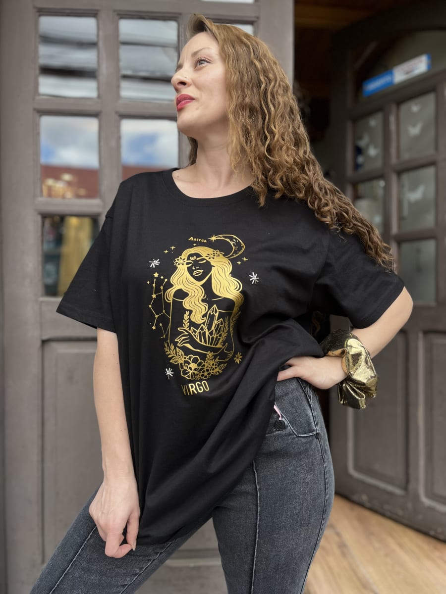 Polera Astrea zodiaco Virgo manga corta1