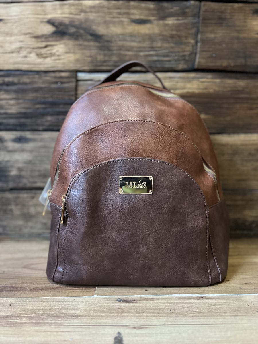Mochila Lilas marron 3 cierres1