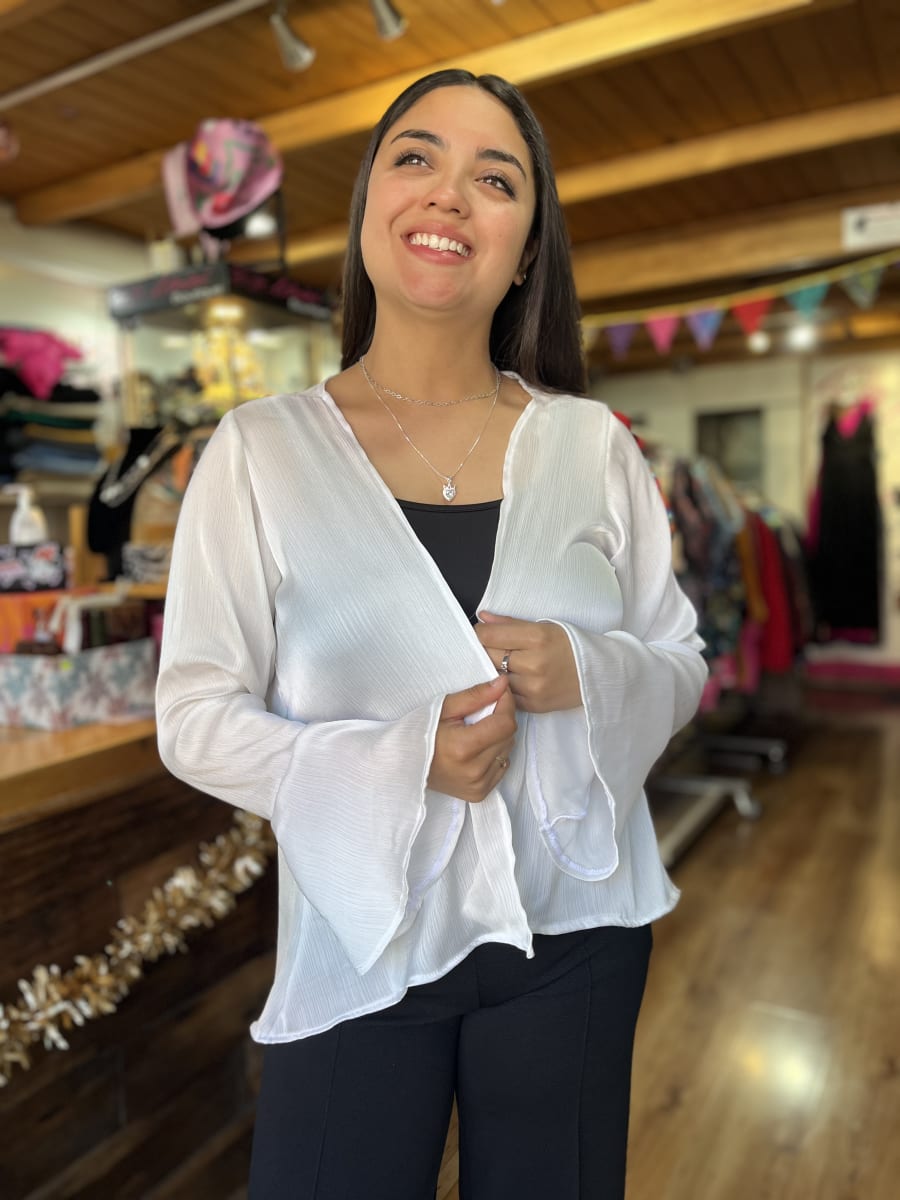 Kimono Party bambula blanco1