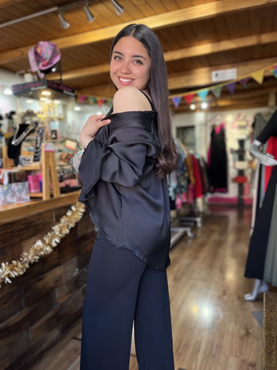 Kimono Party bambula negro1