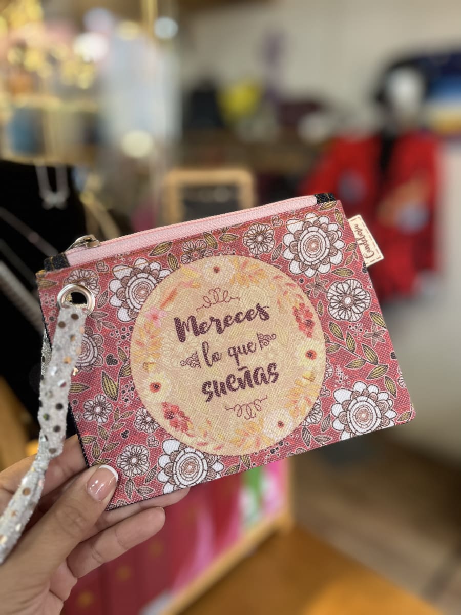 Monedero XL sublimado “mereces lo que sueñas” variedad de colores8