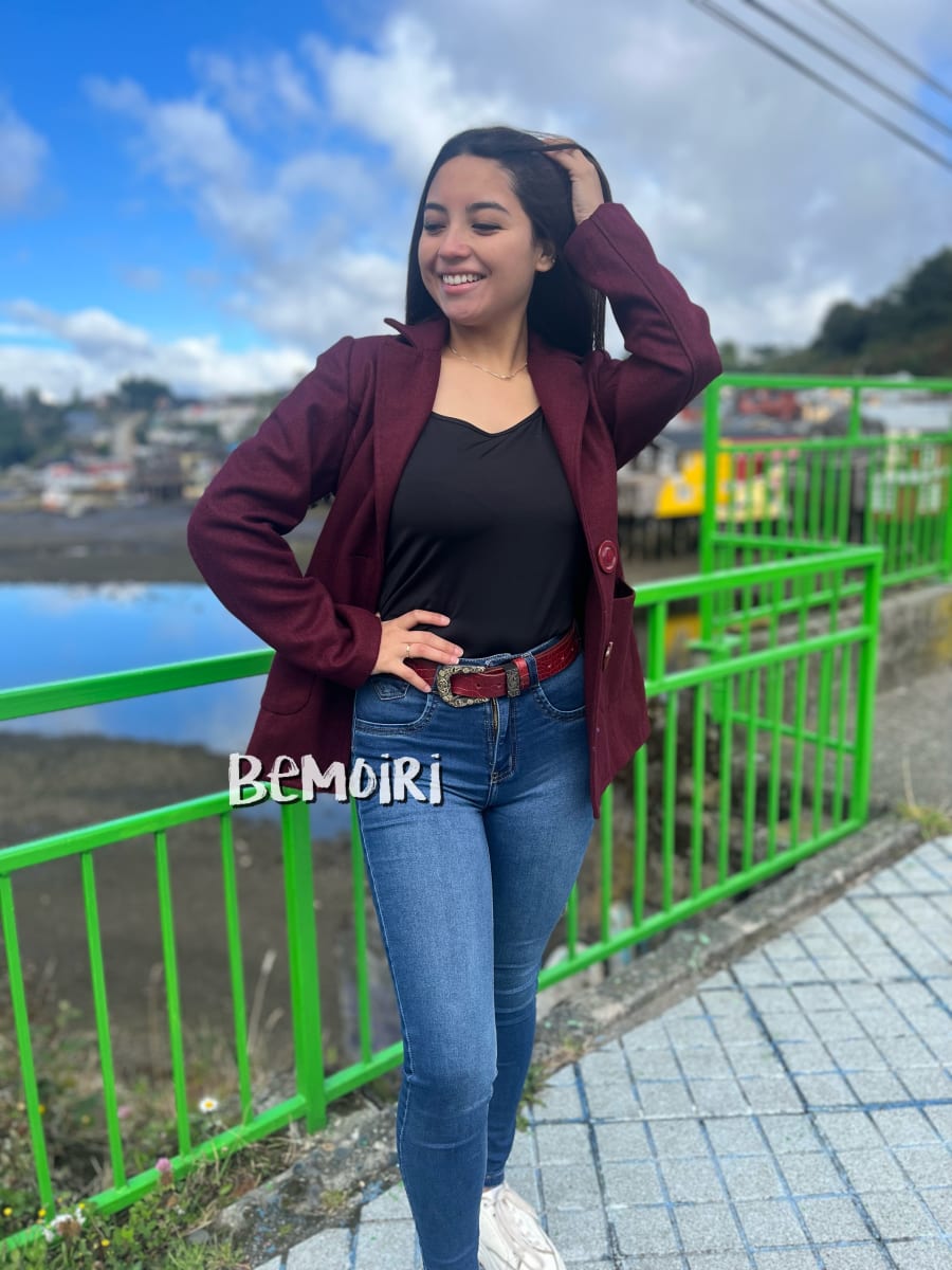 Chaquetón blazer Santa  Burdeo2