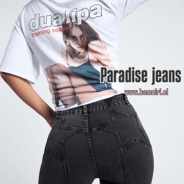 Jeans Paradise 2087 flare star grafito1