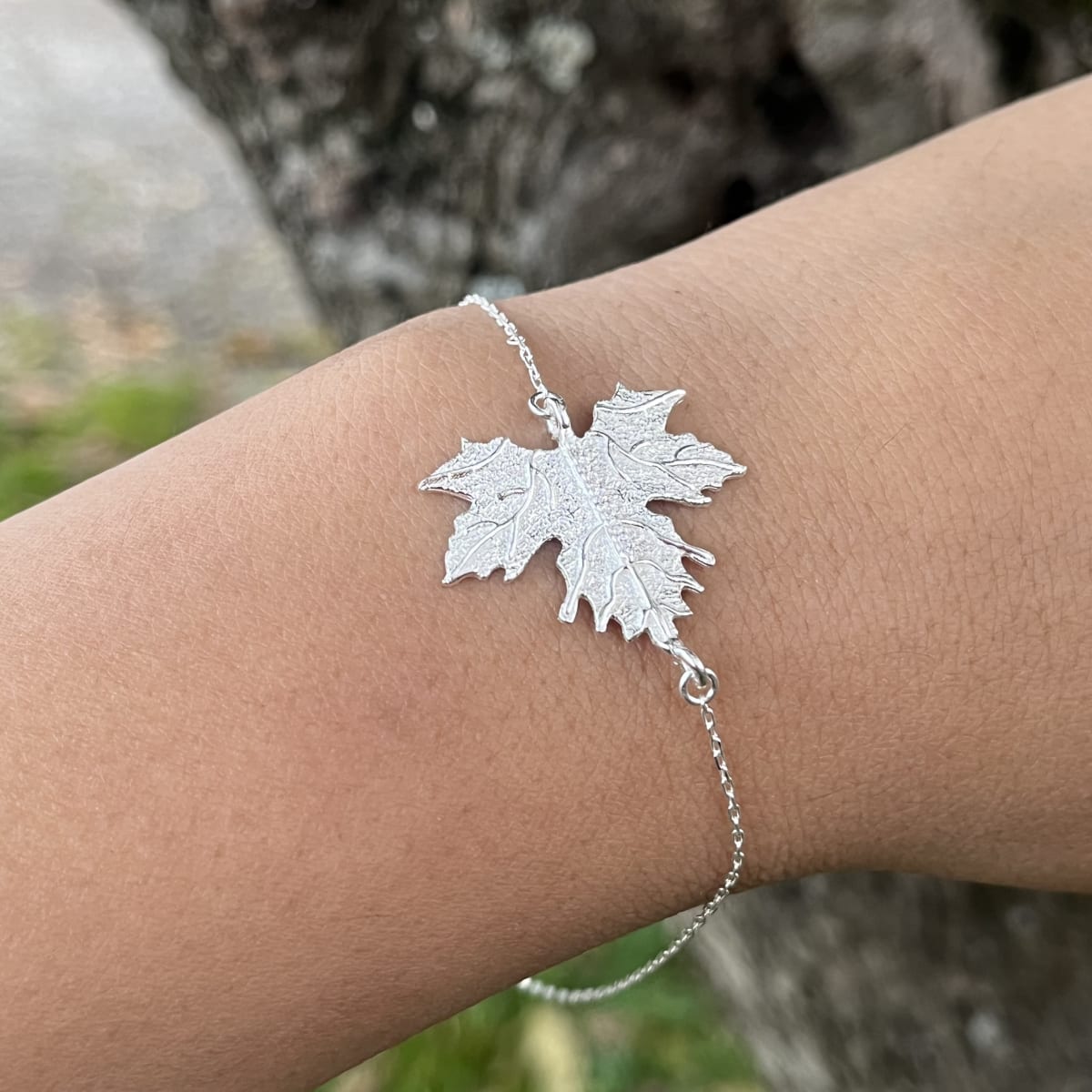 Pulsera plata 925 flor de otoño1