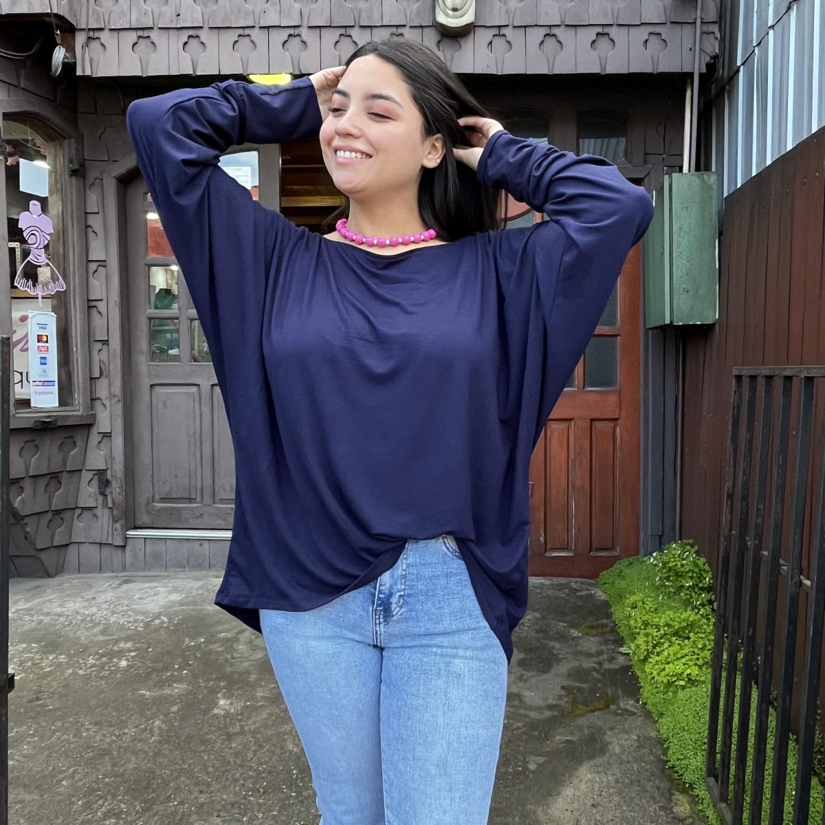 Polera Elisabeth azul marino modal algodon3
