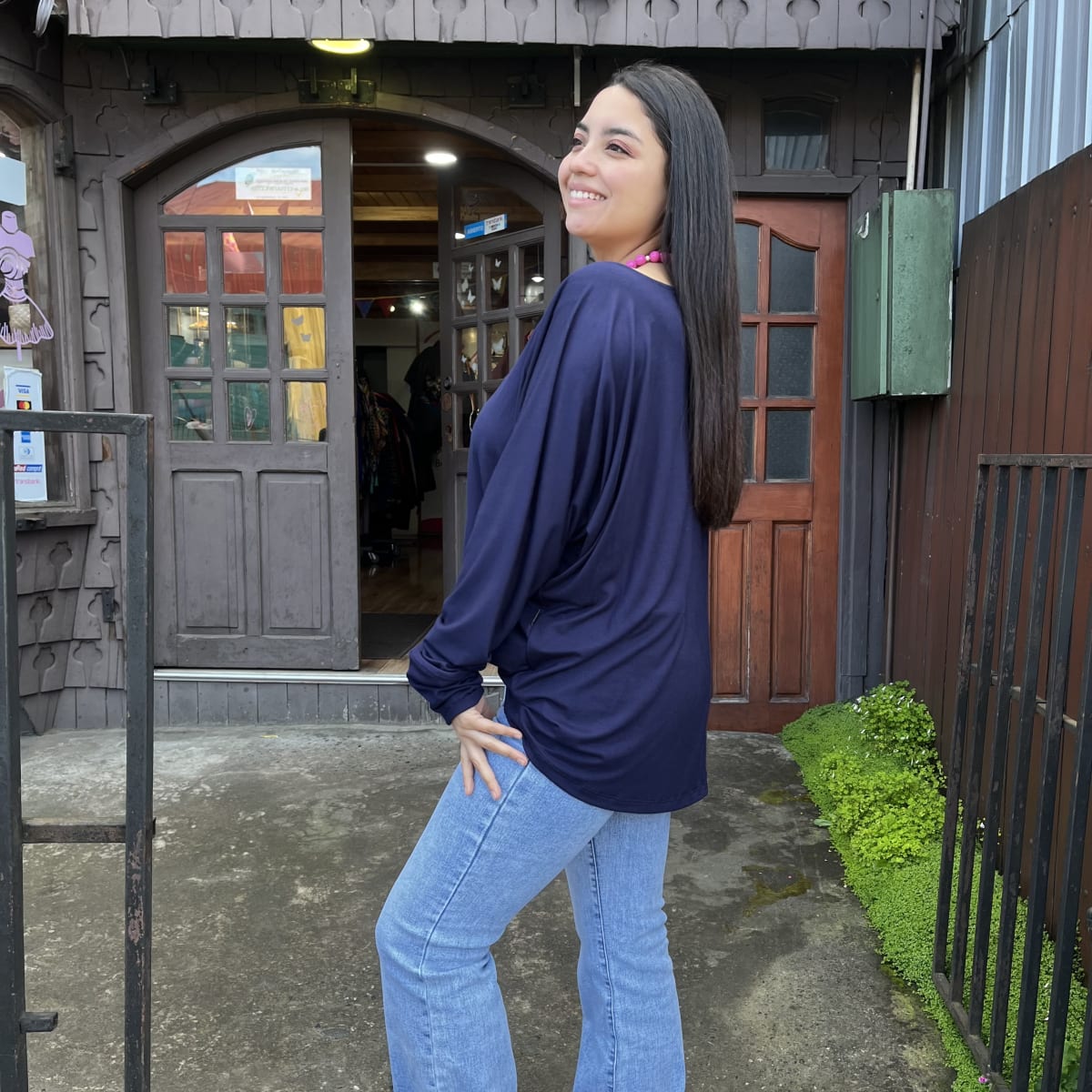 Polera Elisabeth azul marino modal algodon2