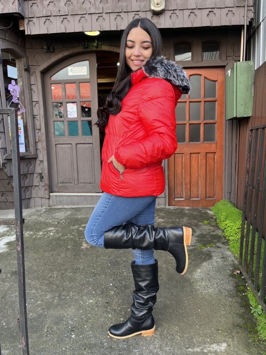 Parka WADOS roja con capucha piel desmontable4