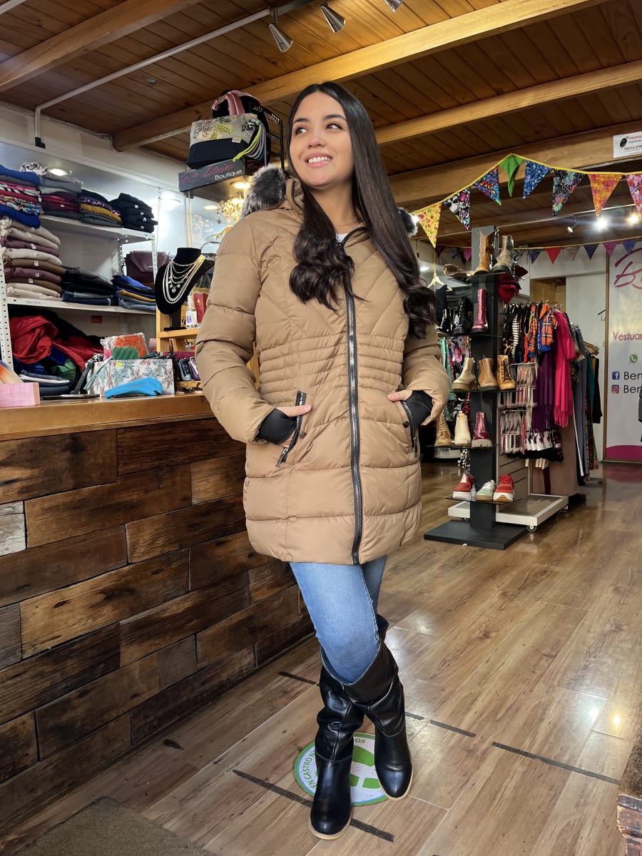 Parka WADOS café negro capucha desmontable1